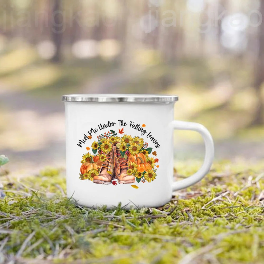 Cozy Fall Enamel Mug