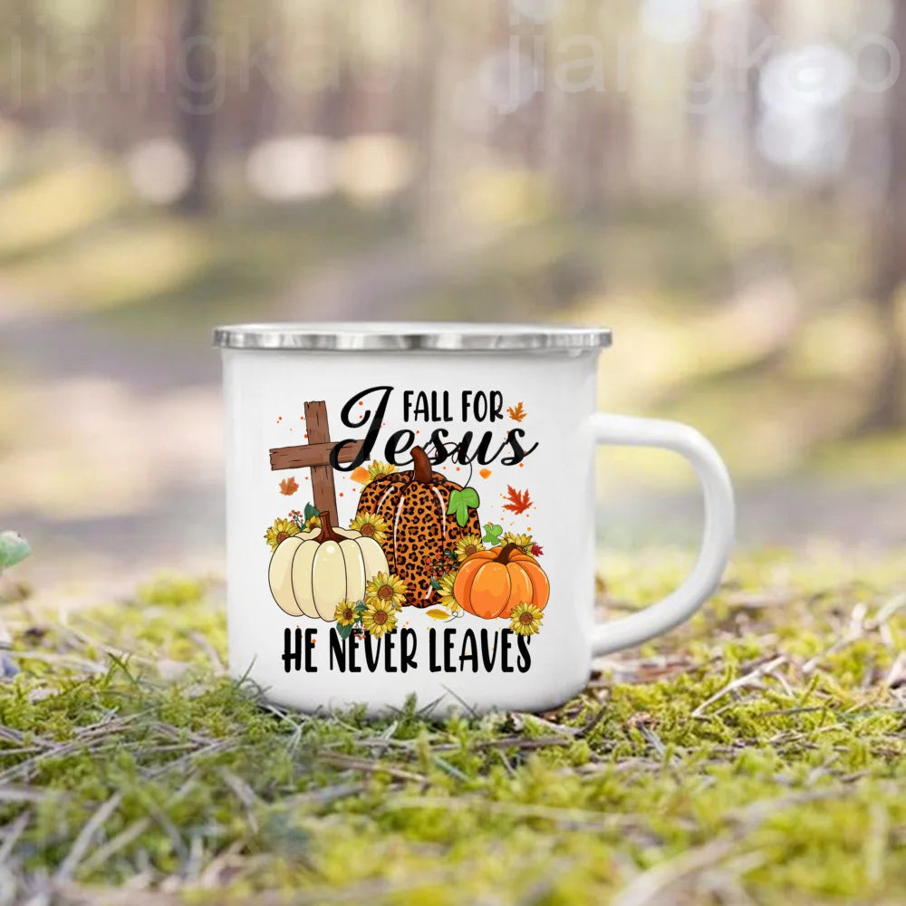 Cozy Fall Enamel Mug