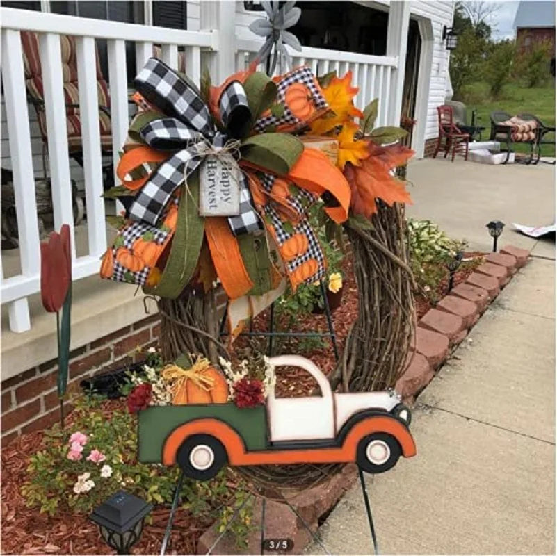 Farmhouse Halloween Pumpkin Wreath