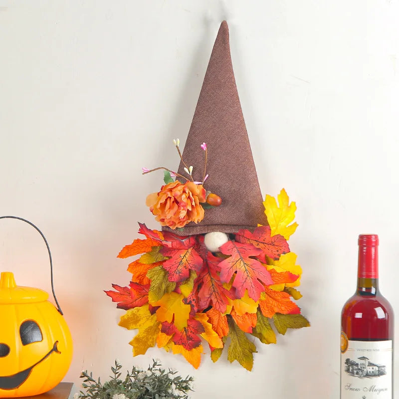Autumn Maple Leaf Wreath Decor