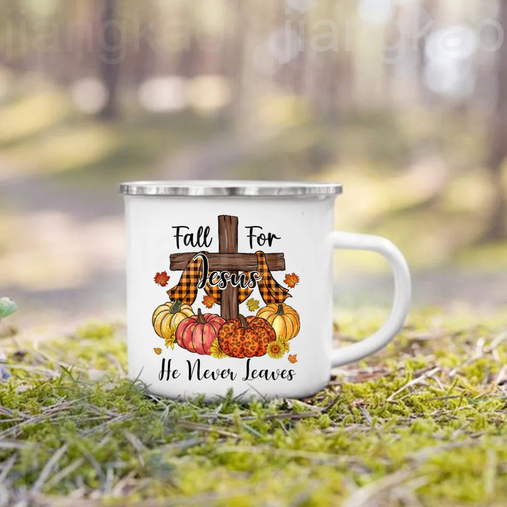 Cozy Fall Enamel Mug