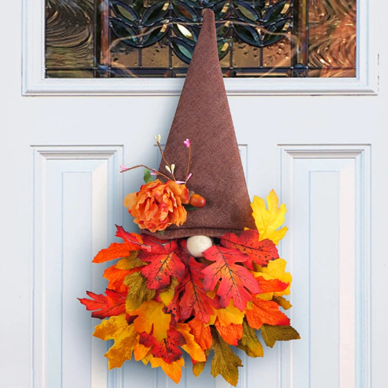 Autumn Maple Leaf Wreath Decor