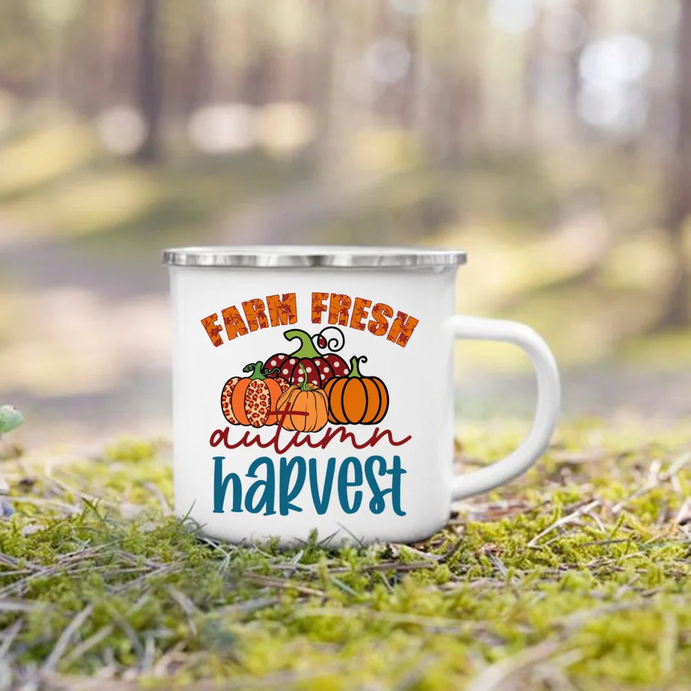 Cozy Fall Enamel Mug