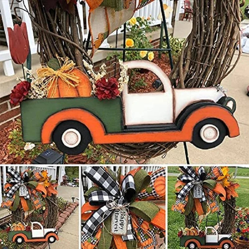 Farmhouse Halloween Pumpkin Wreath