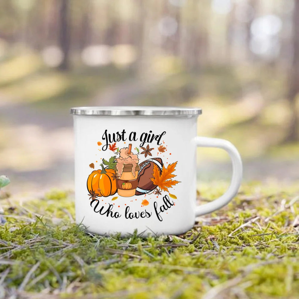 Cozy Fall Enamel Mug