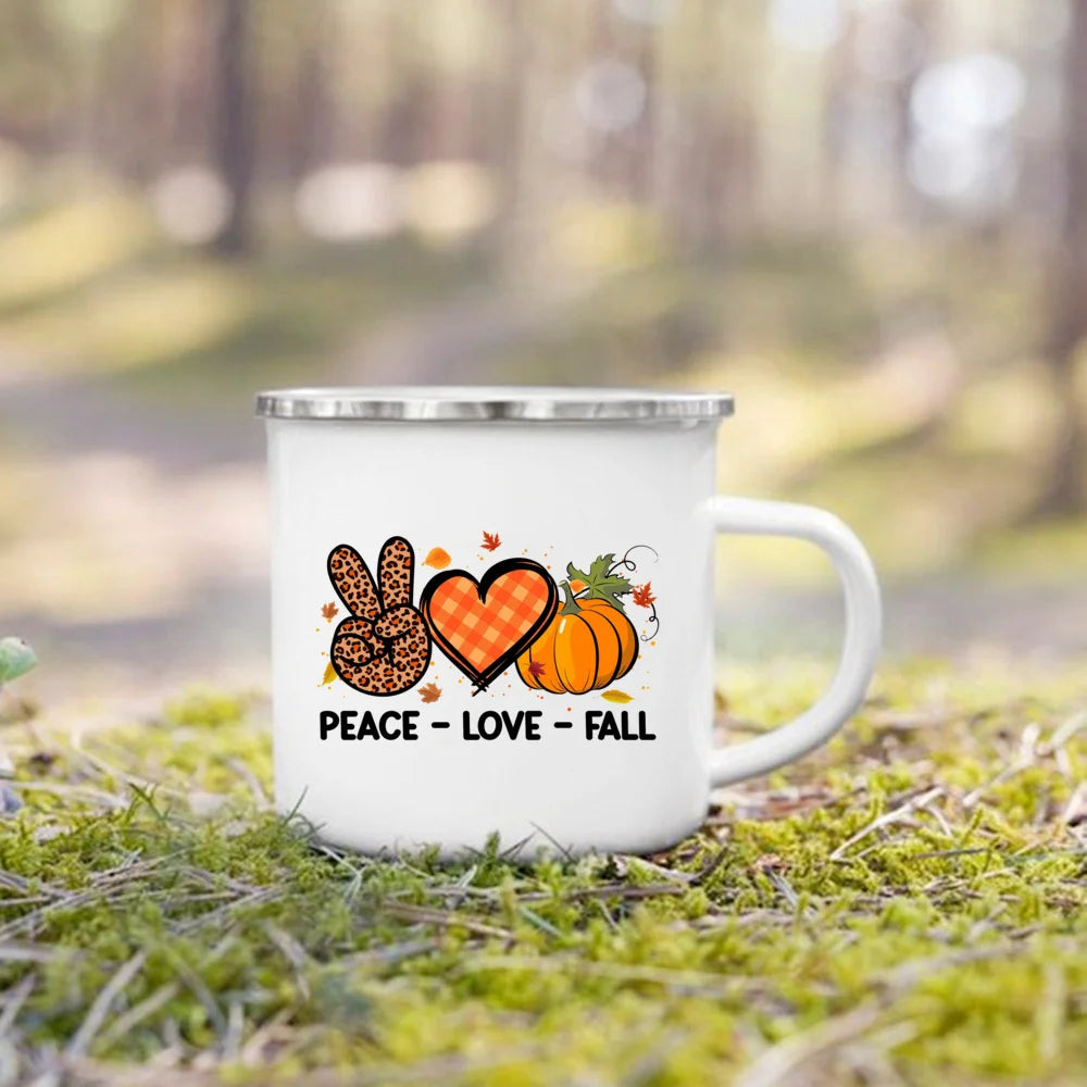 Cozy Fall Enamel Mug
