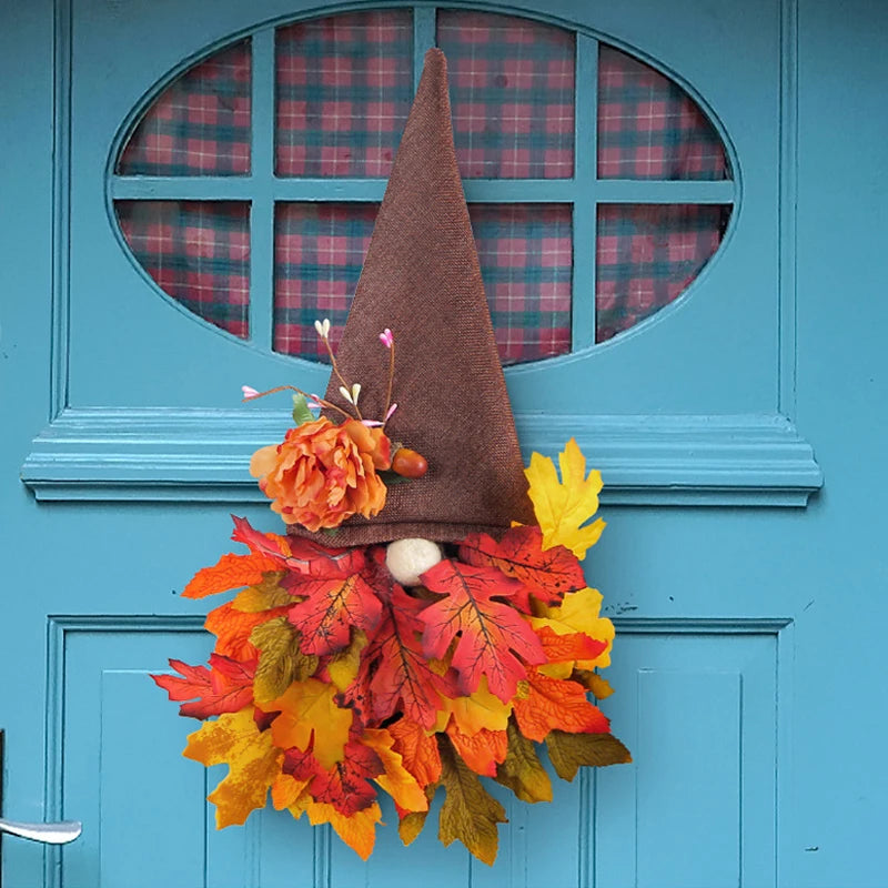 Autumn Maple Leaf Wreath Decor