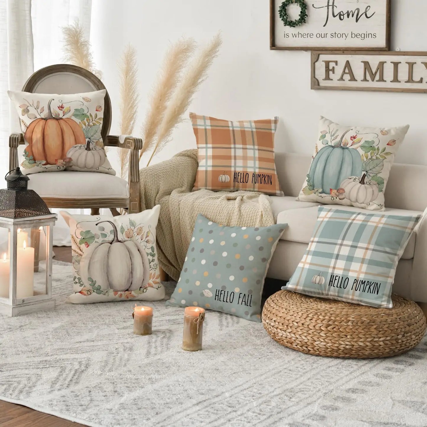 Autumn Harvest Throw Pillow Covers