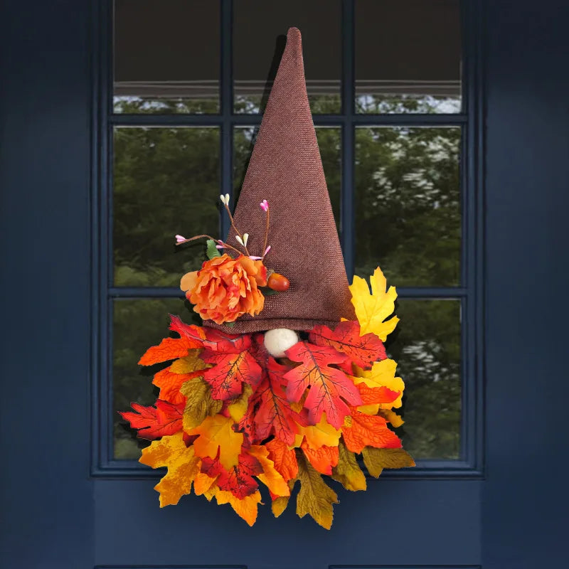 Autumn Maple Leaf Wreath Decor