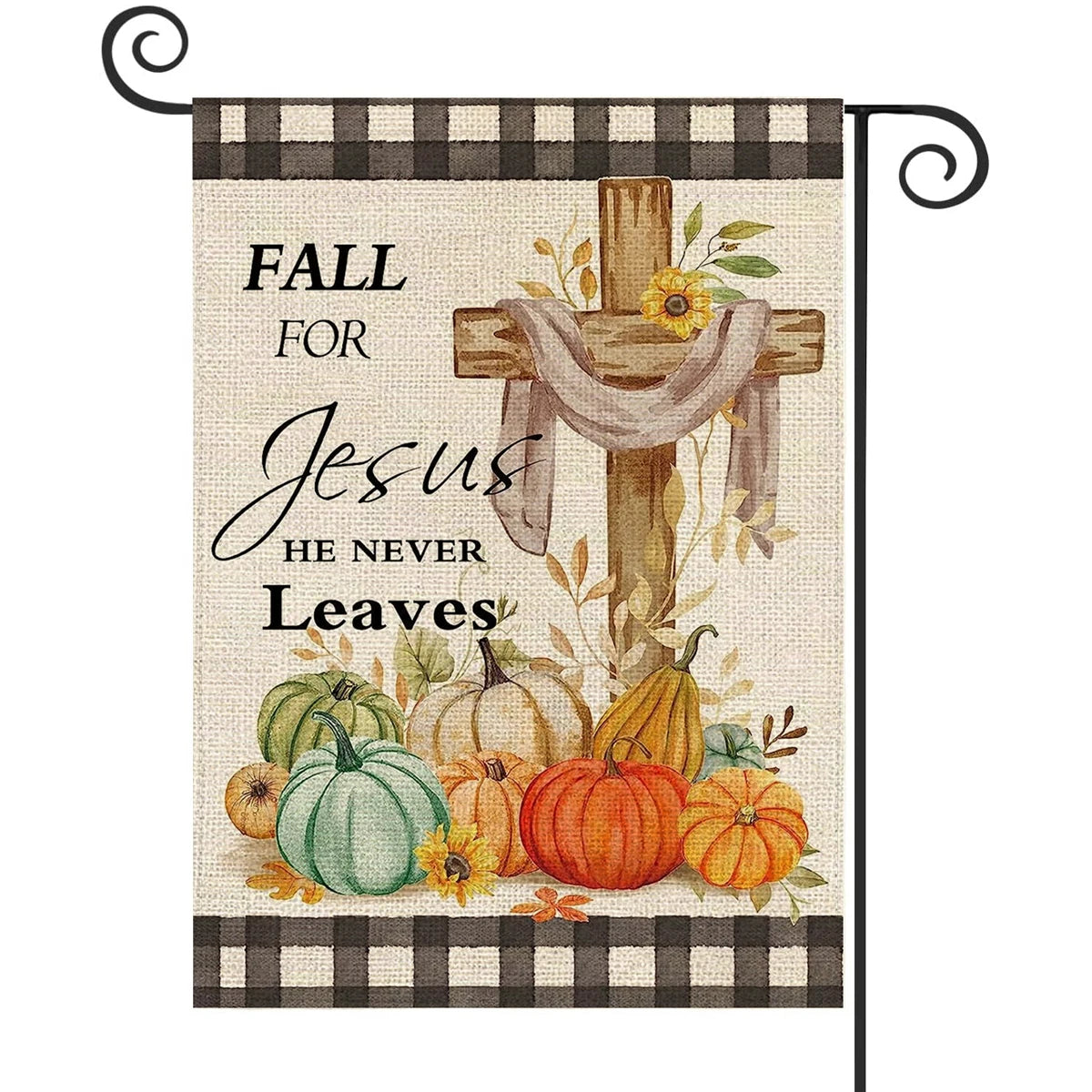 Fall For Jesus Garden Flag