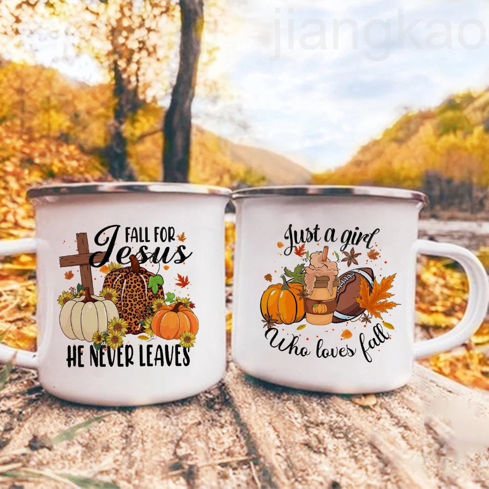 Cozy Fall Enamel Mug