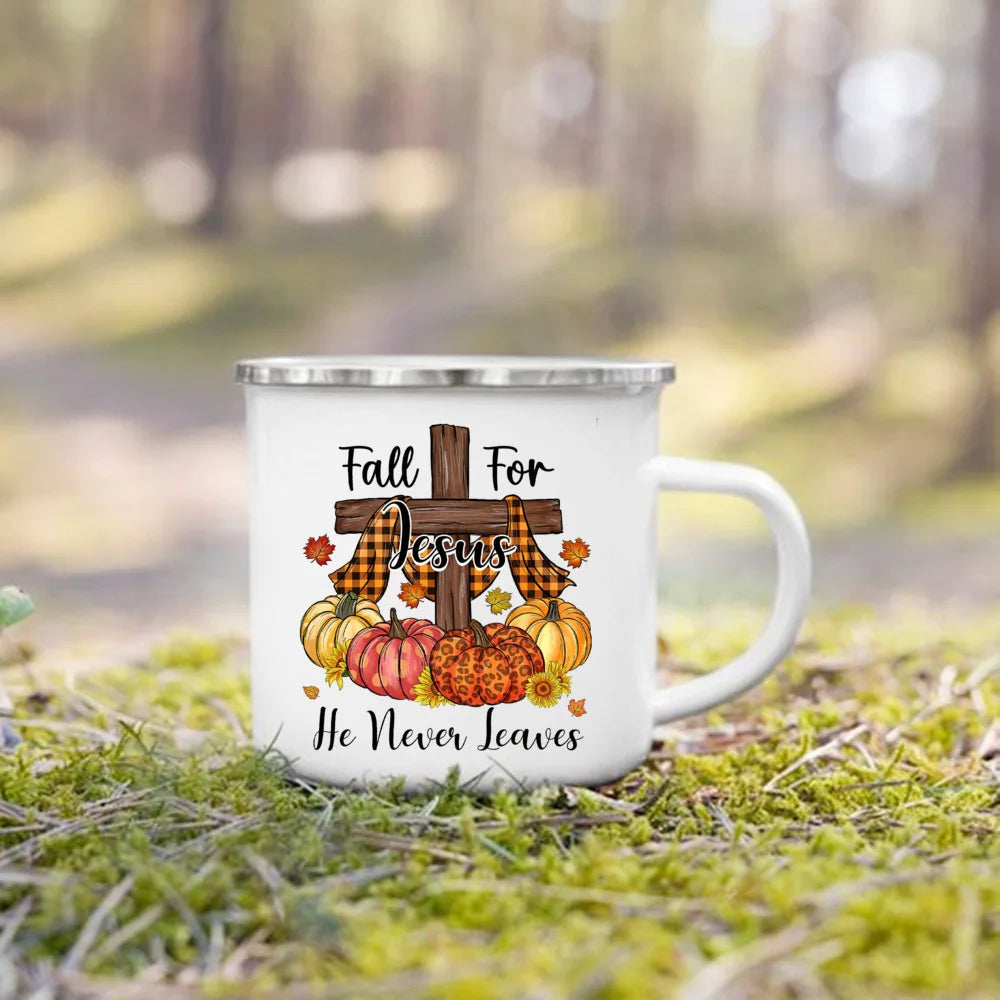Cozy Fall Enamel Mug