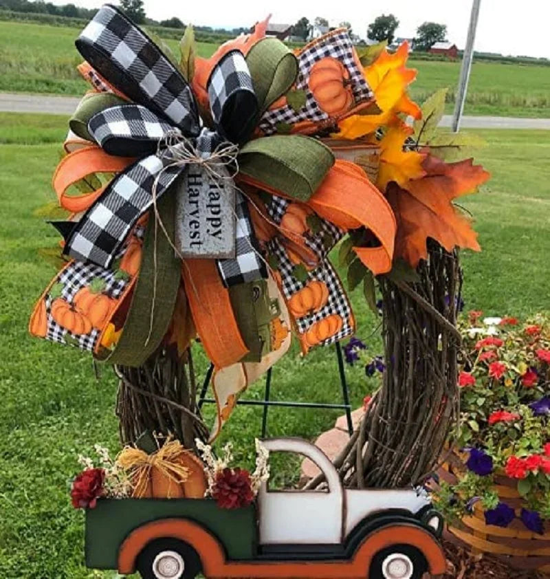 Farmhouse Halloween Pumpkin Wreath