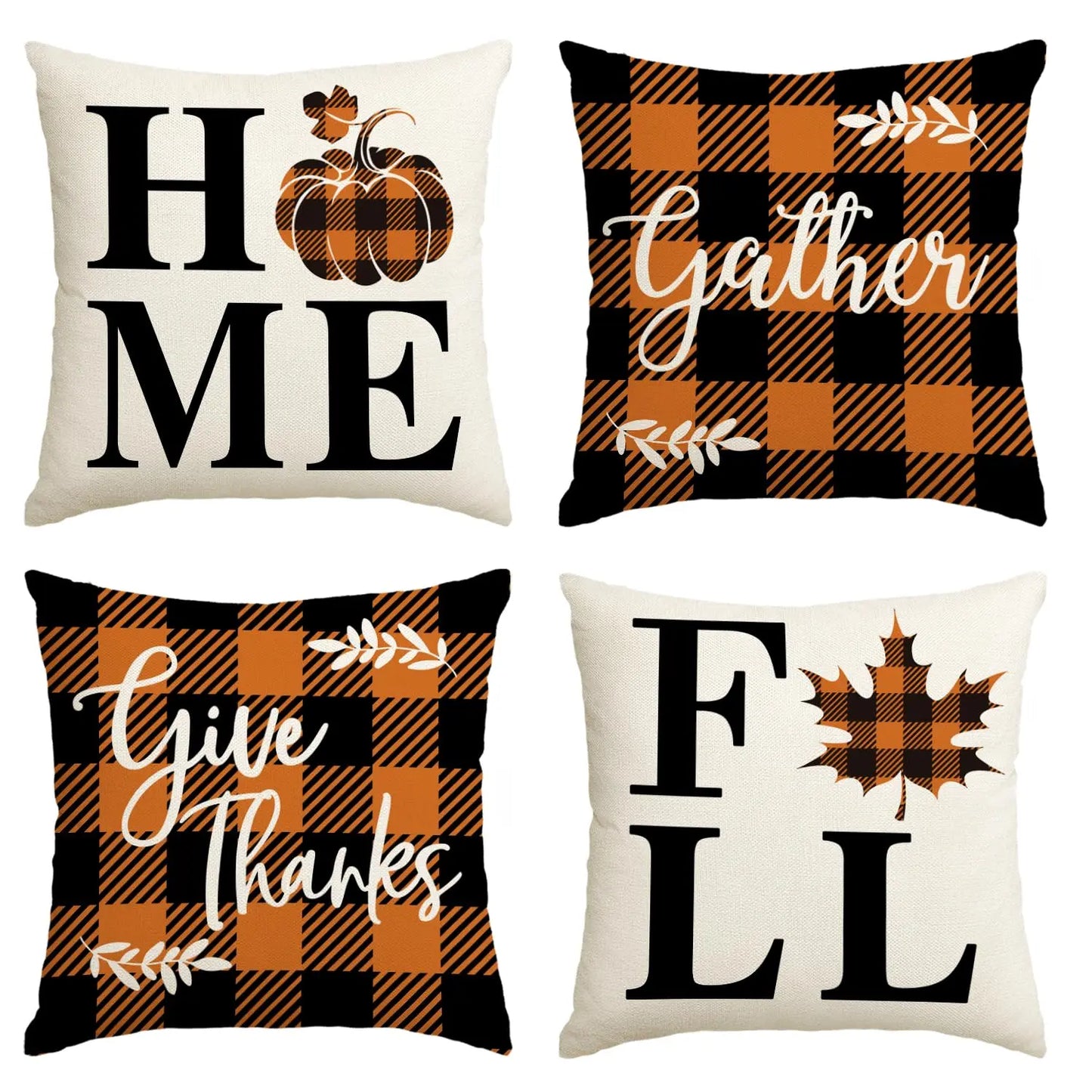 Autumn Harvest Throw Pillow Covers