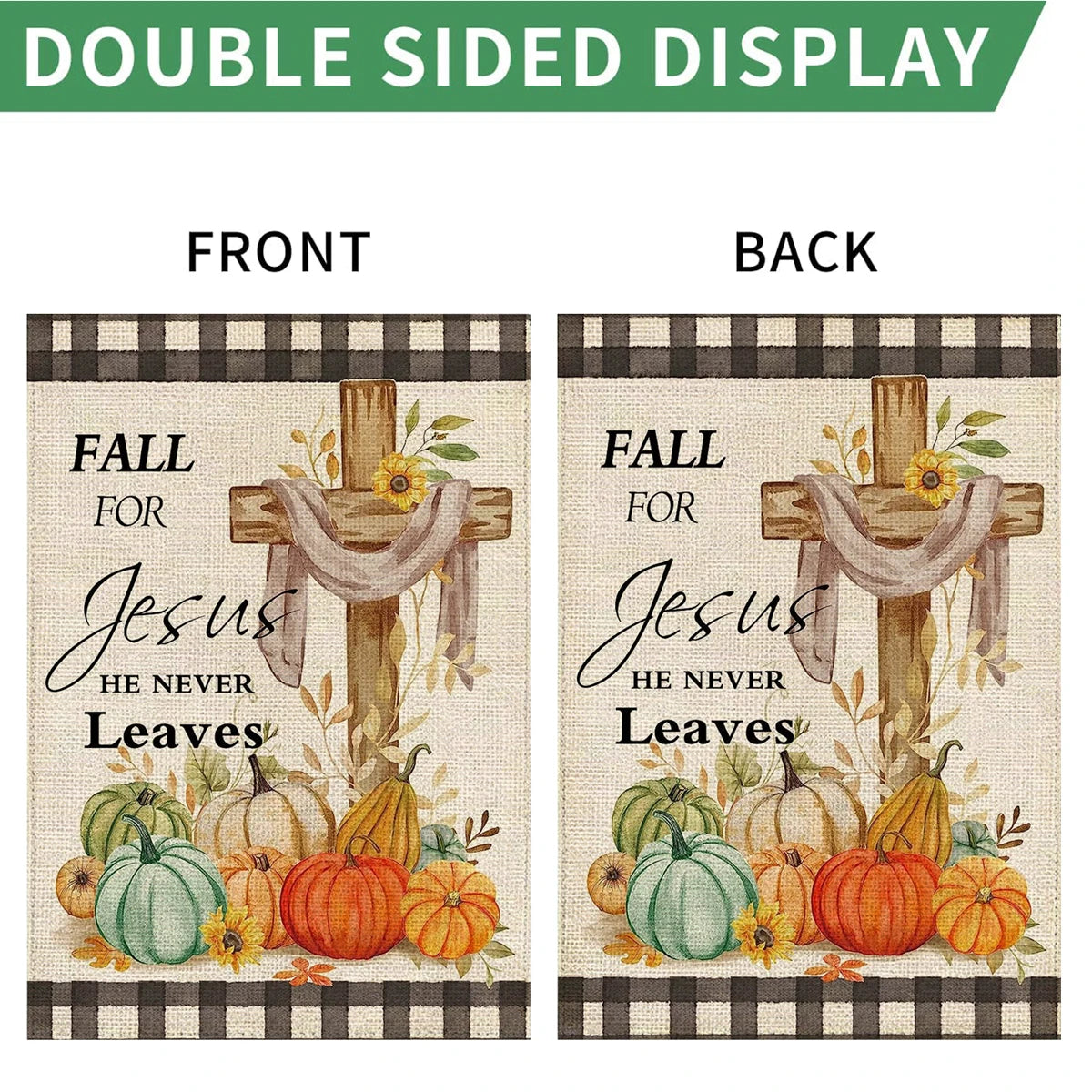 Fall For Jesus Garden Flag