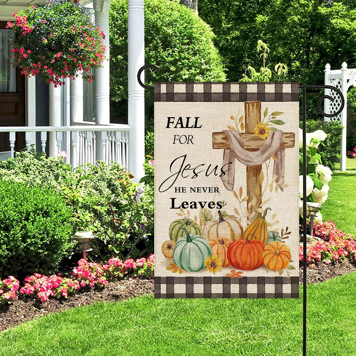 Fall For Jesus Garden Flag