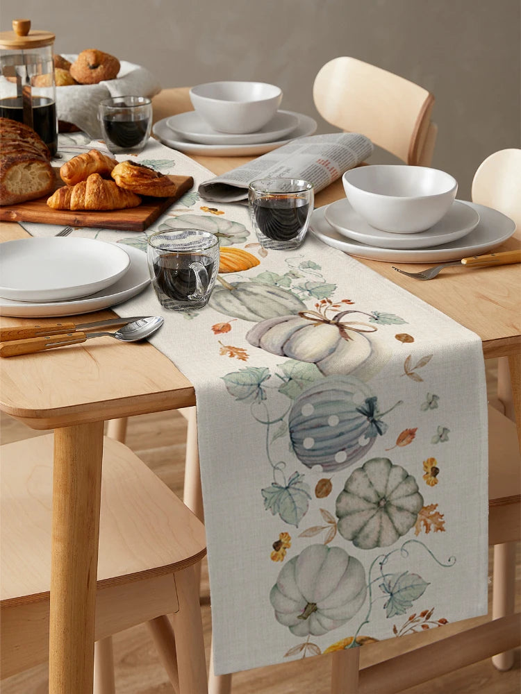 Autumn Maple Pumpkin Table Runner
