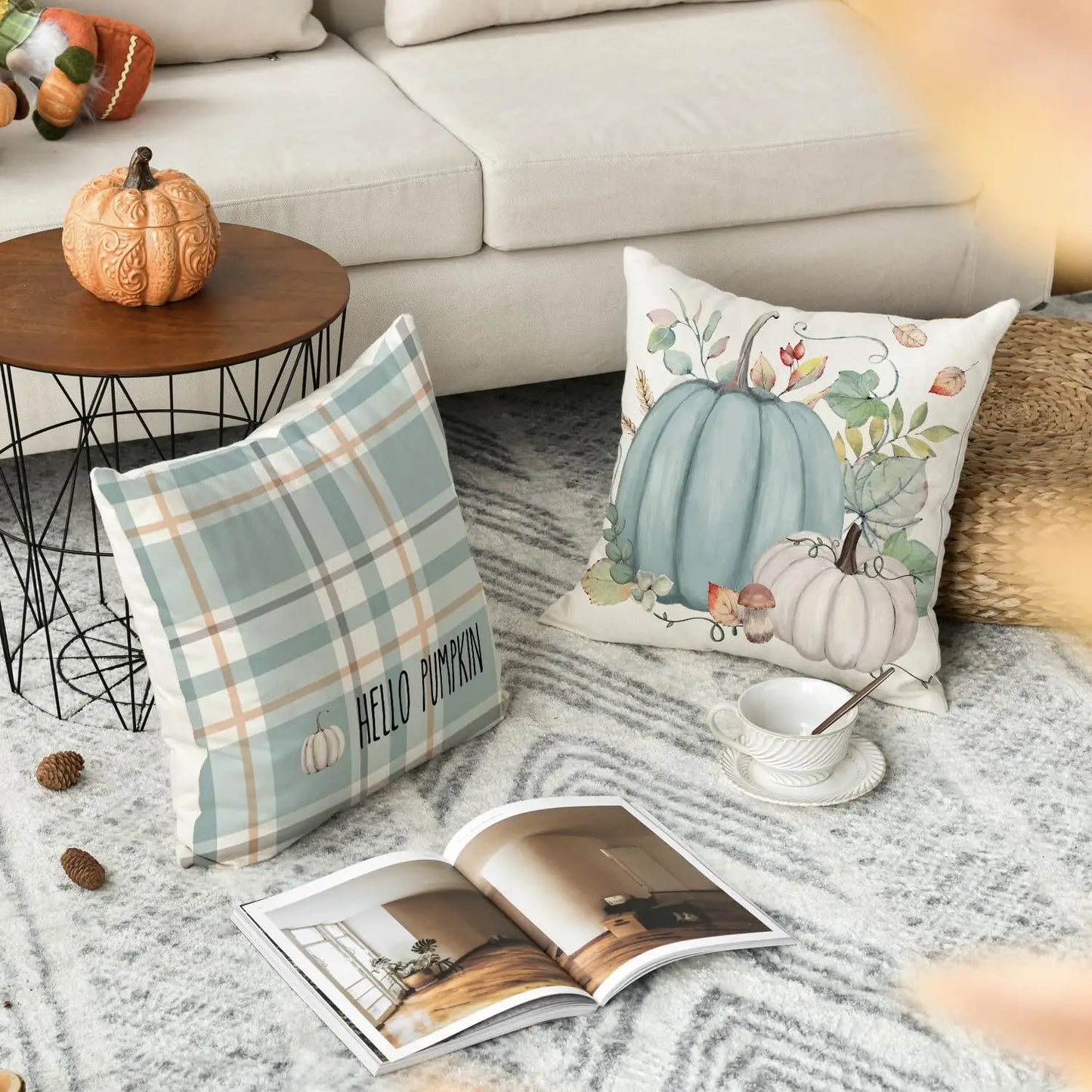 Autumn Harvest Throw Pillow Covers
