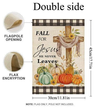 Fall For Jesus Garden Flag