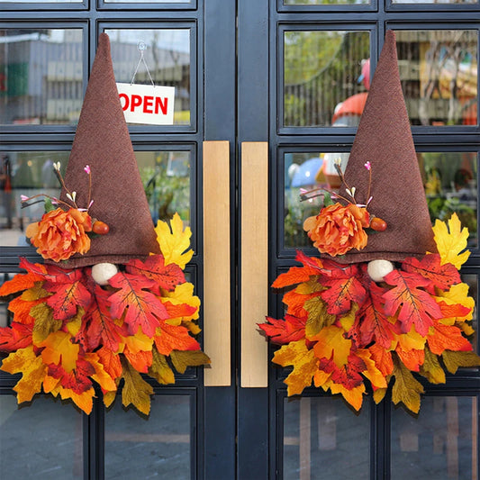 Autumn Maple Leaf Wreath Decor