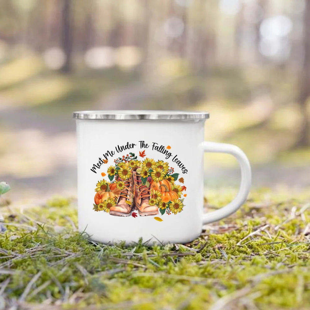 Cozy Fall Enamel Mug