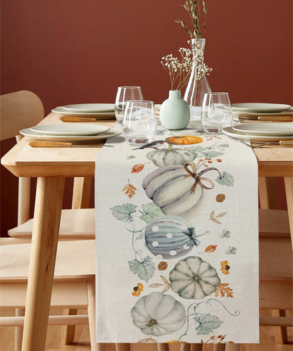 Autumn Maple Pumpkin Table Runner