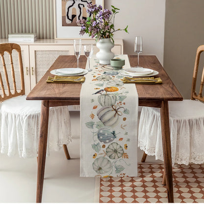 Autumn Maple Pumpkin Table Runner